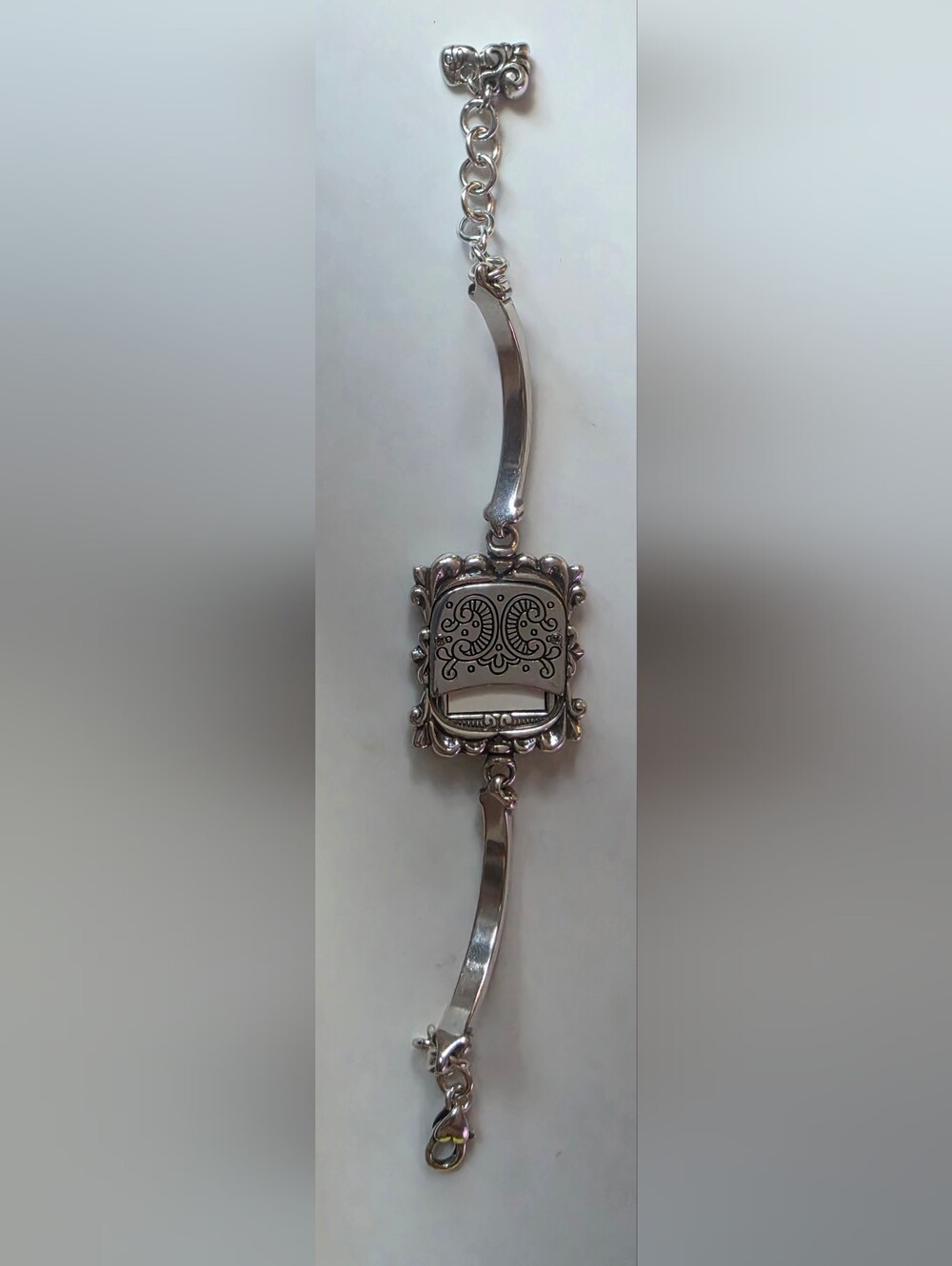 Retired Brighton Silver-Tone Inspirational Frame Bracelet - Picture 3 of 8